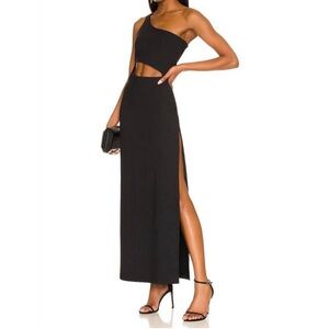 SUSANA MONACO SANTORINI ONE SHOULDER SAPHIRE BLUE MAXI DRESS WITH CUTOUT SZ XL